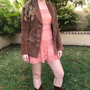Brown suede jacket